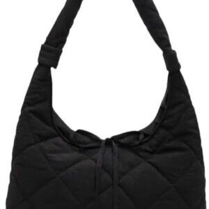 Women’s Quilted Puffer Tote Bag Lightweight Large Capacity Crossbody Purse